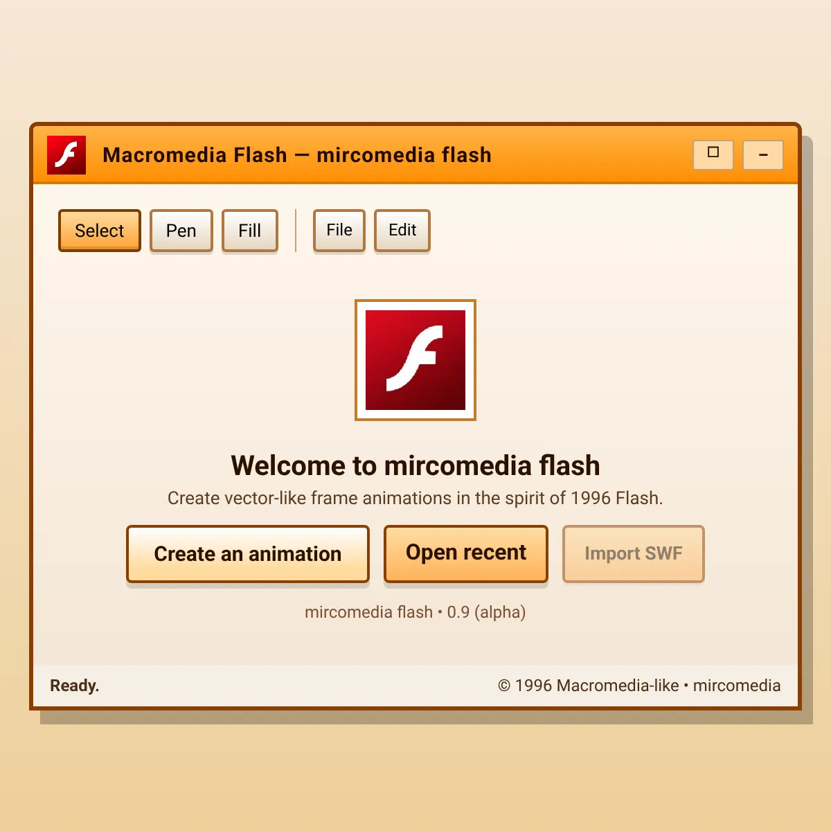 Old Flash Adobe Menu