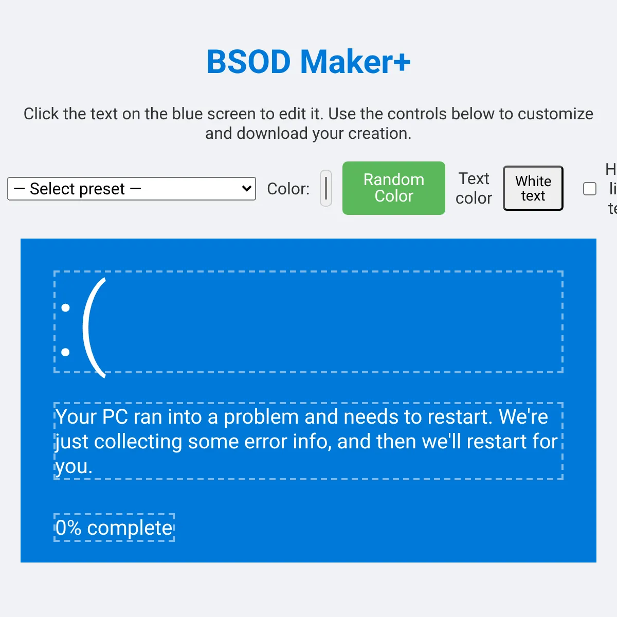 BSOD Maker+