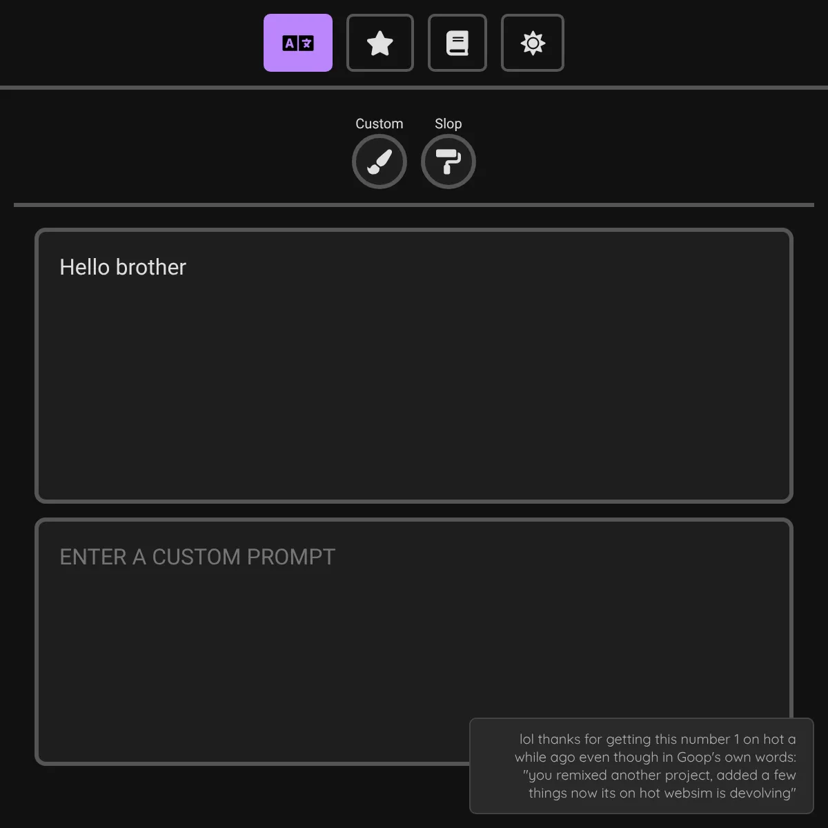 the project is loading