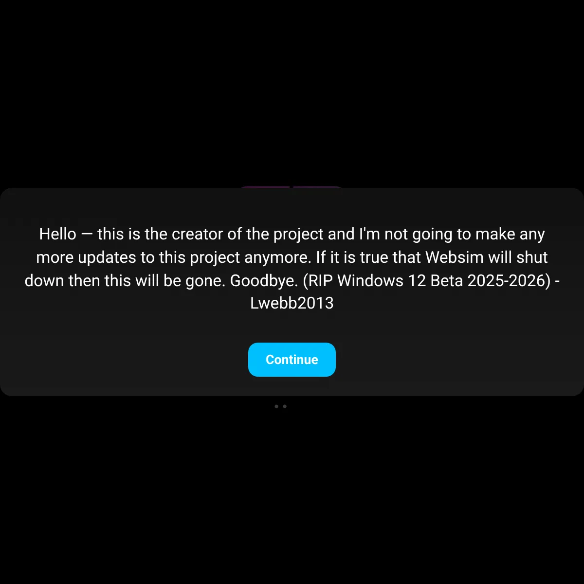 the project is loading