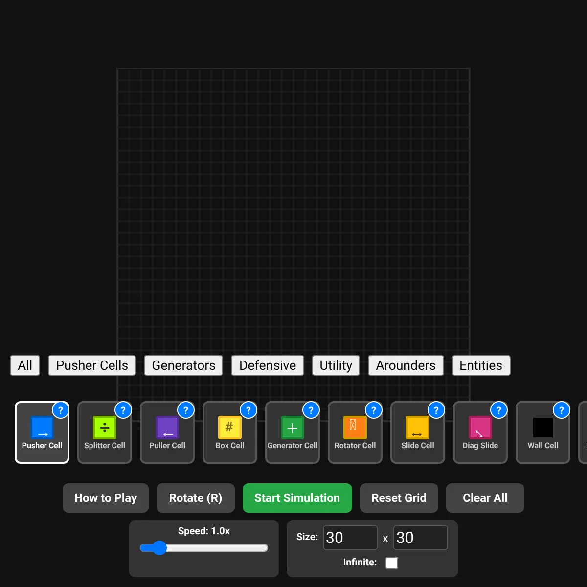 Zero player game - WITH CELLS!