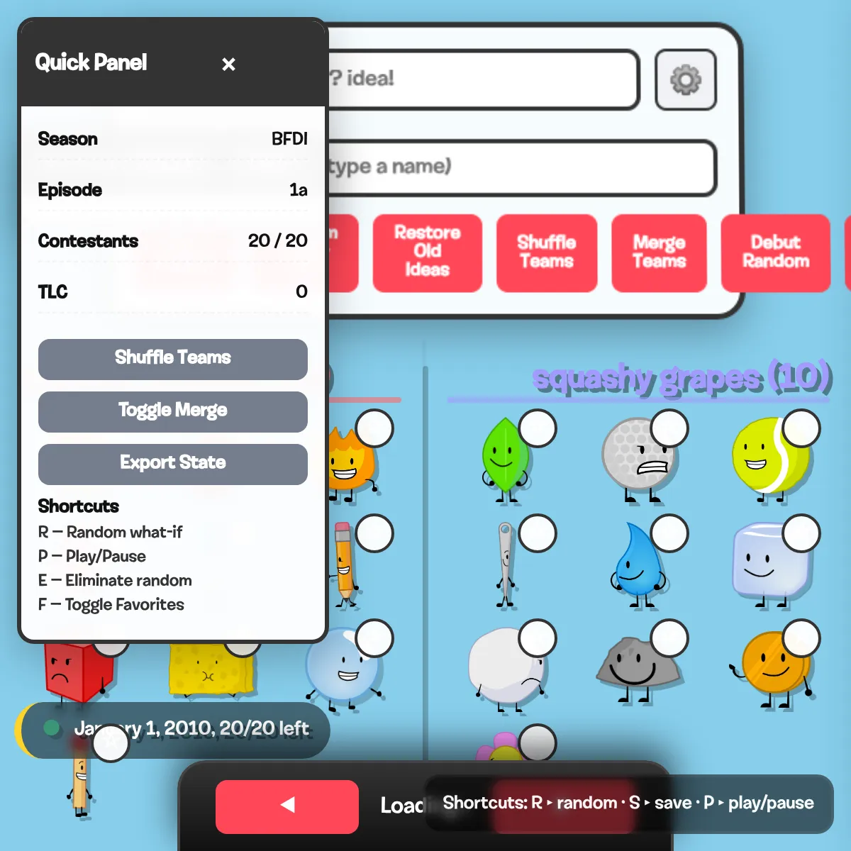 BFDI What-If? Dashboard