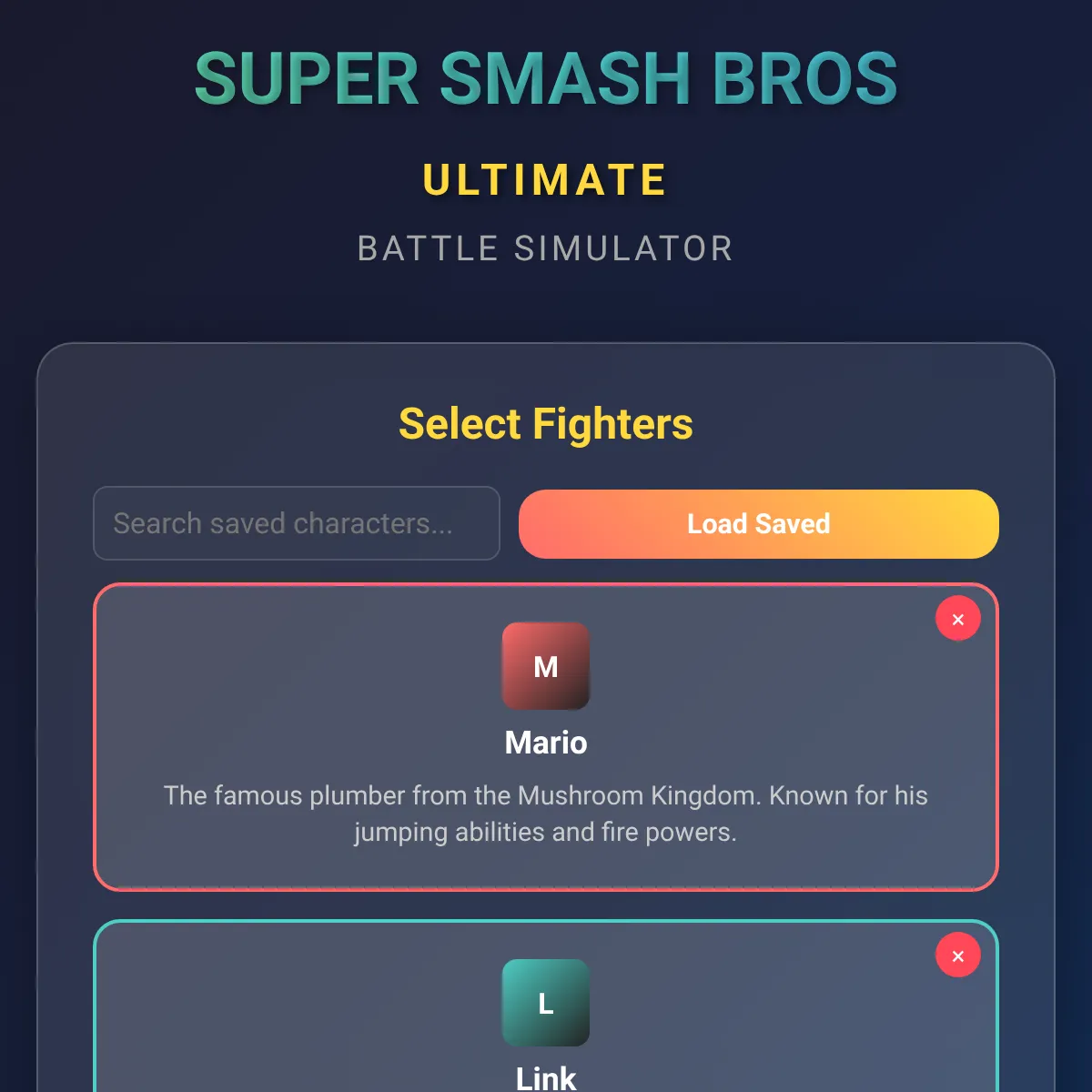 Smash Moveset Generator PLUS (Reconstructed) - Battle Simulator