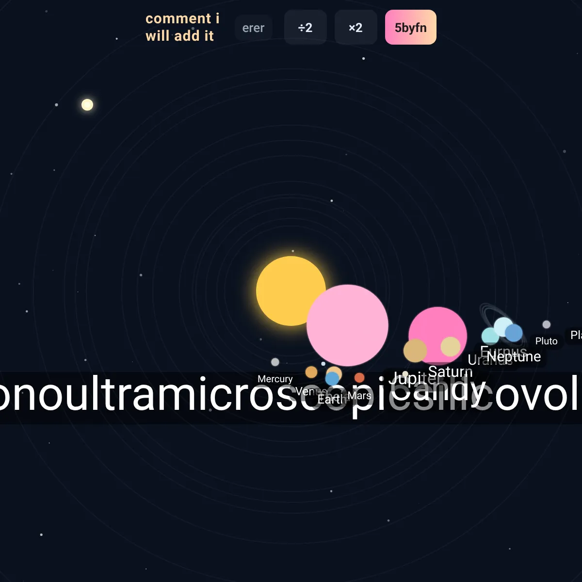 Solar system but I add what you comment