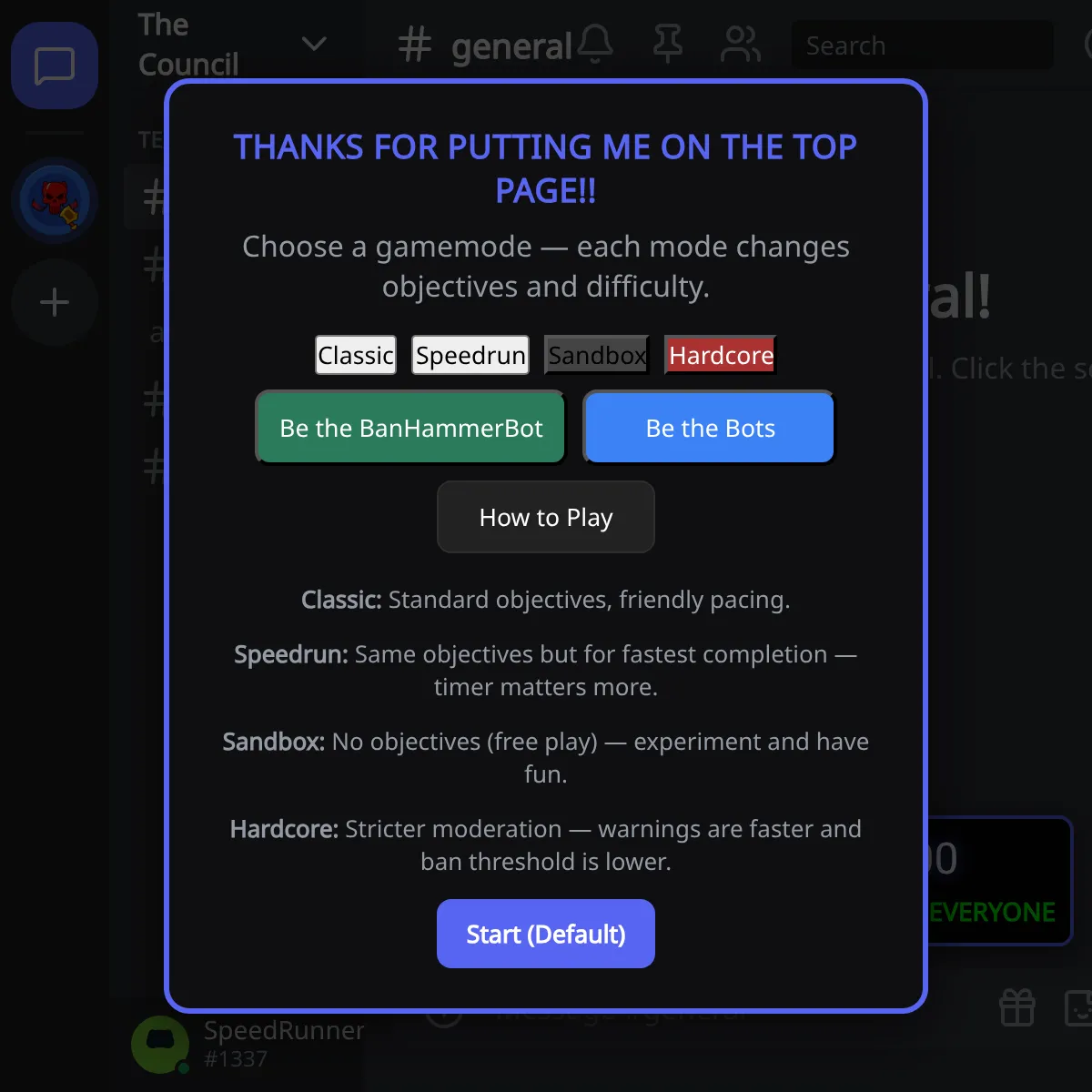 Discord Ban Speedrun