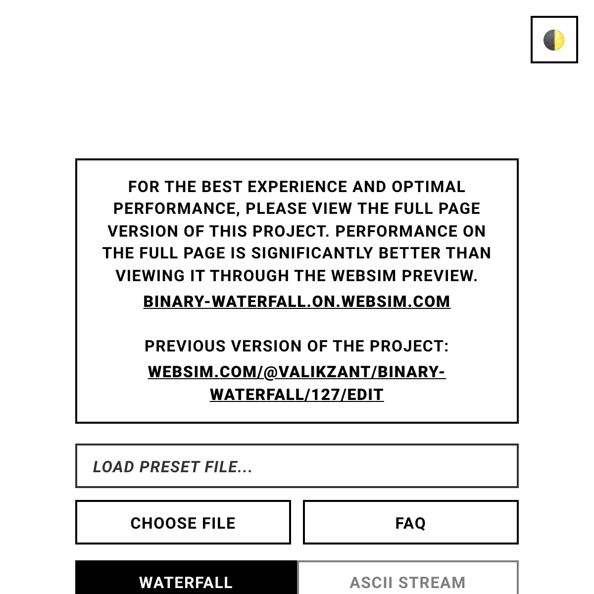 the project is loading