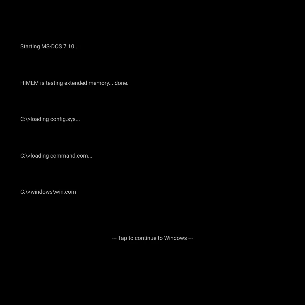 the project is loading