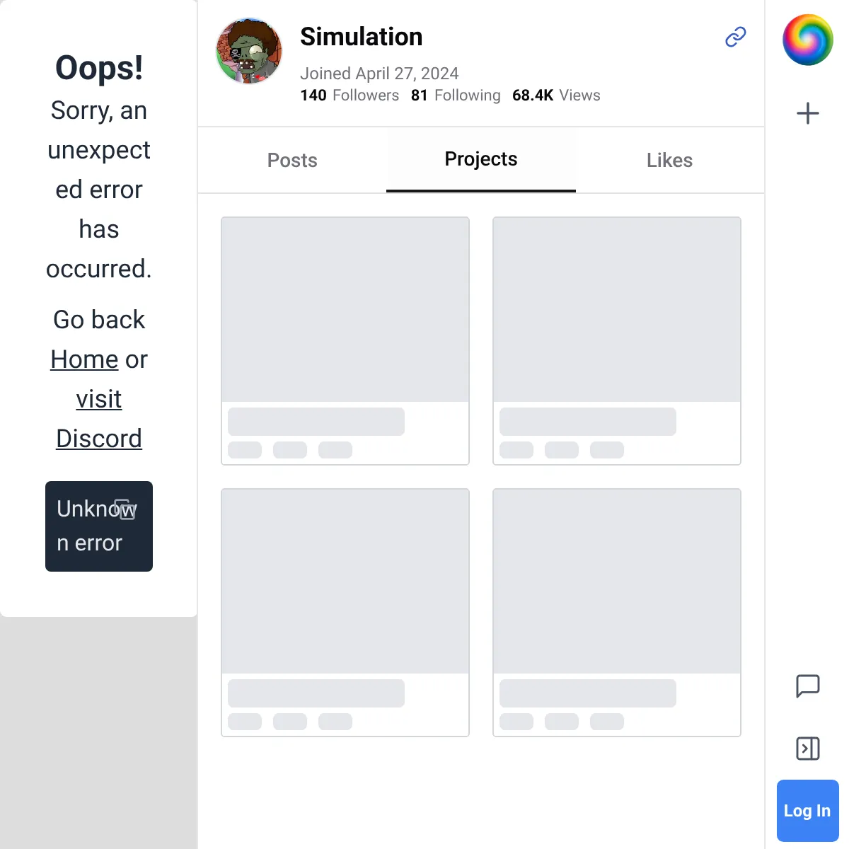 the project is loading