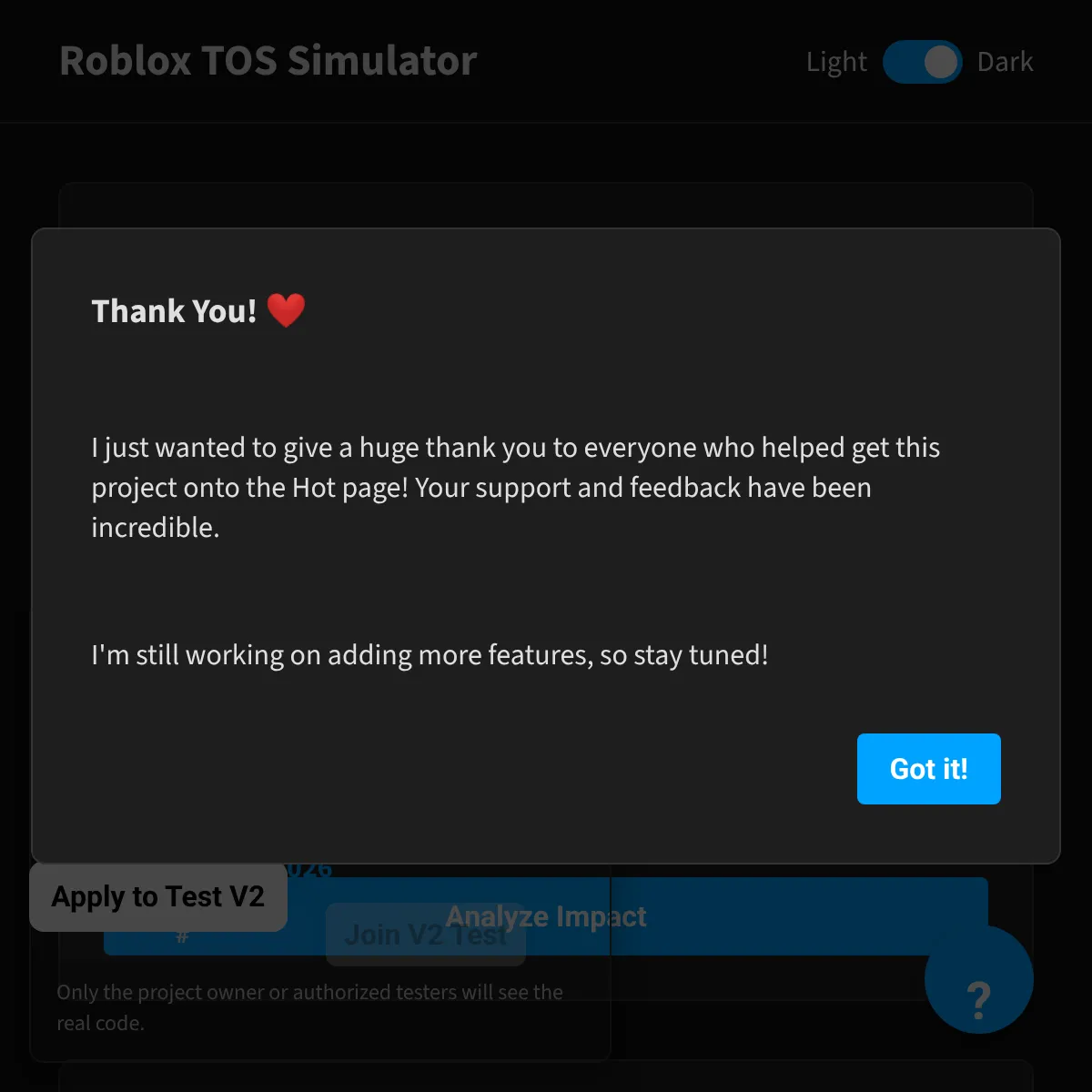 the project is loading