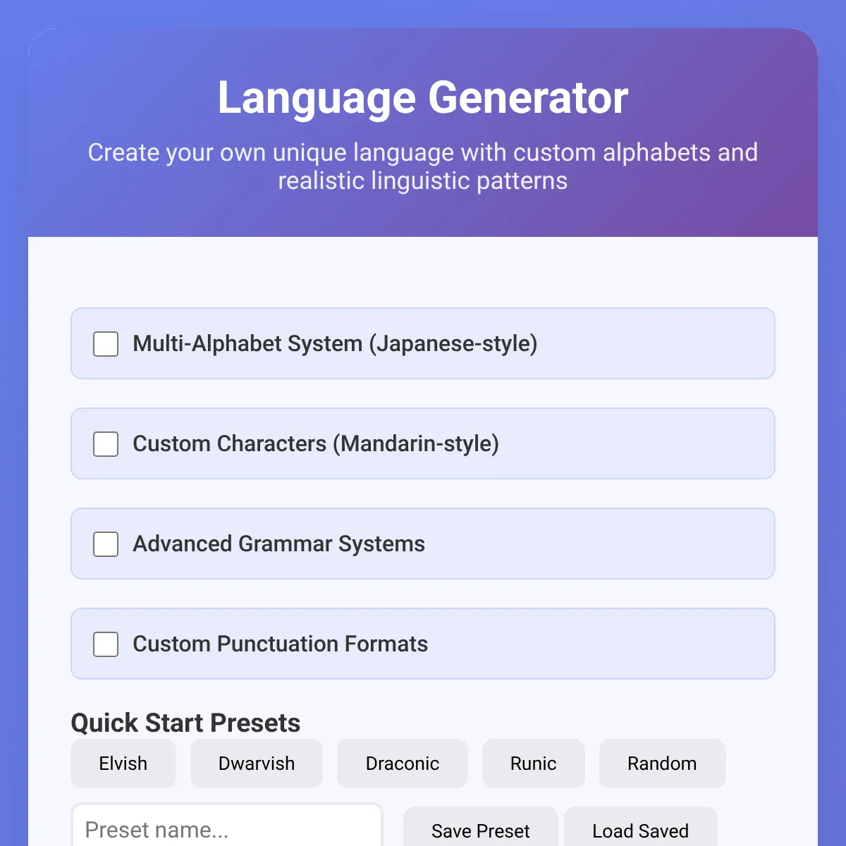 Language Generator