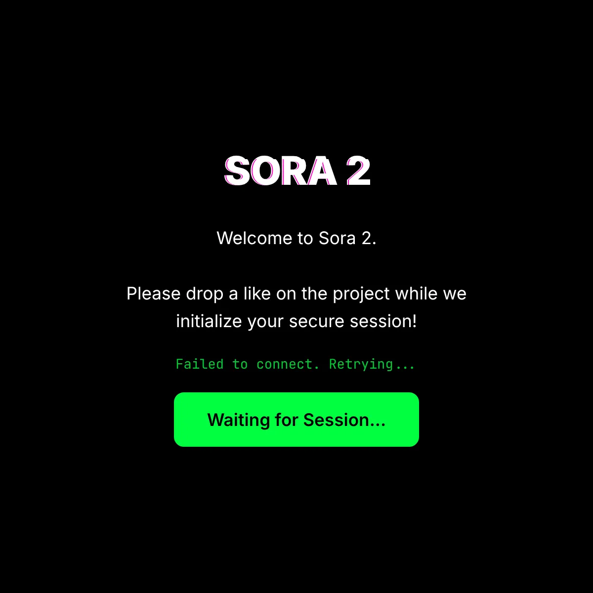 the project is loading