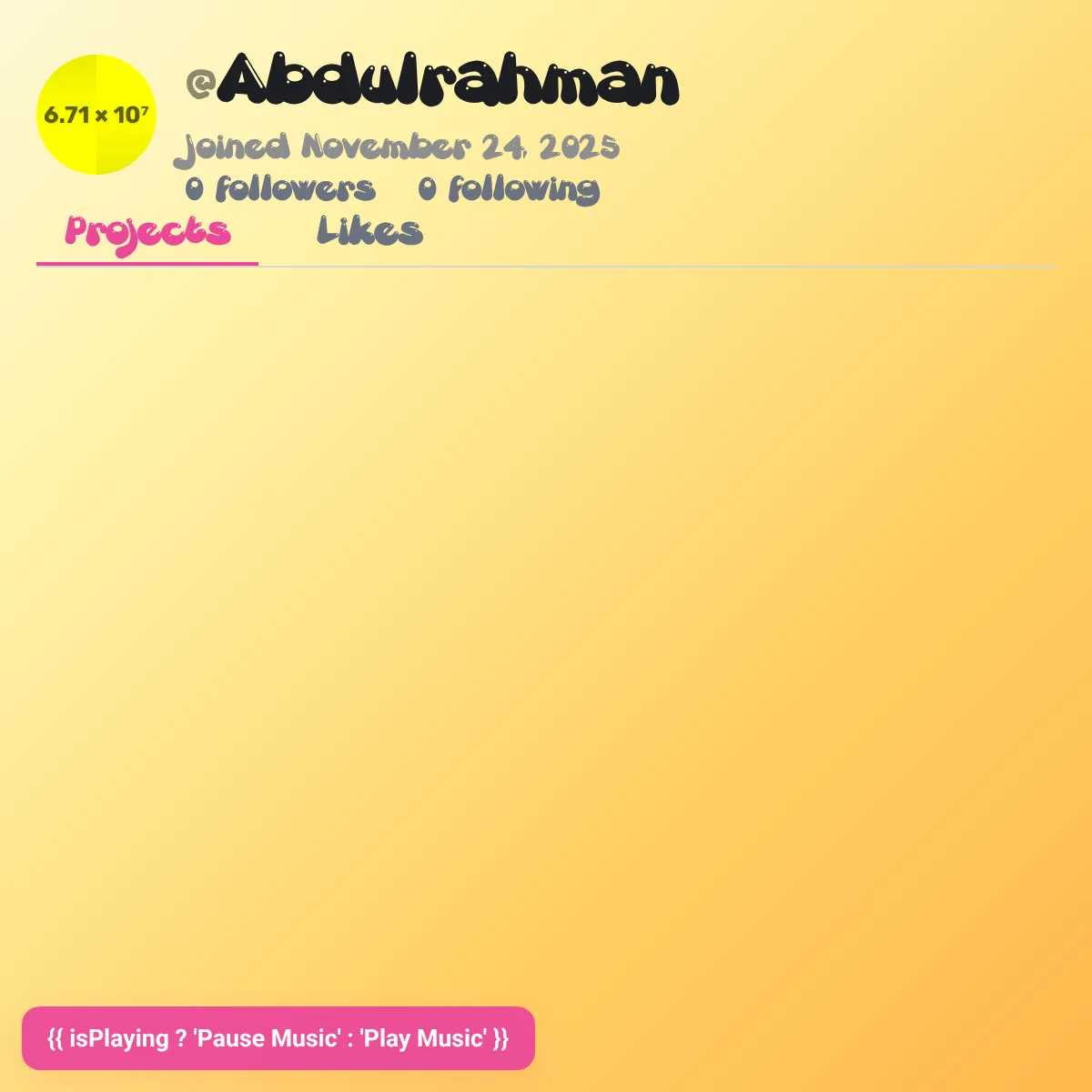 the project is loading