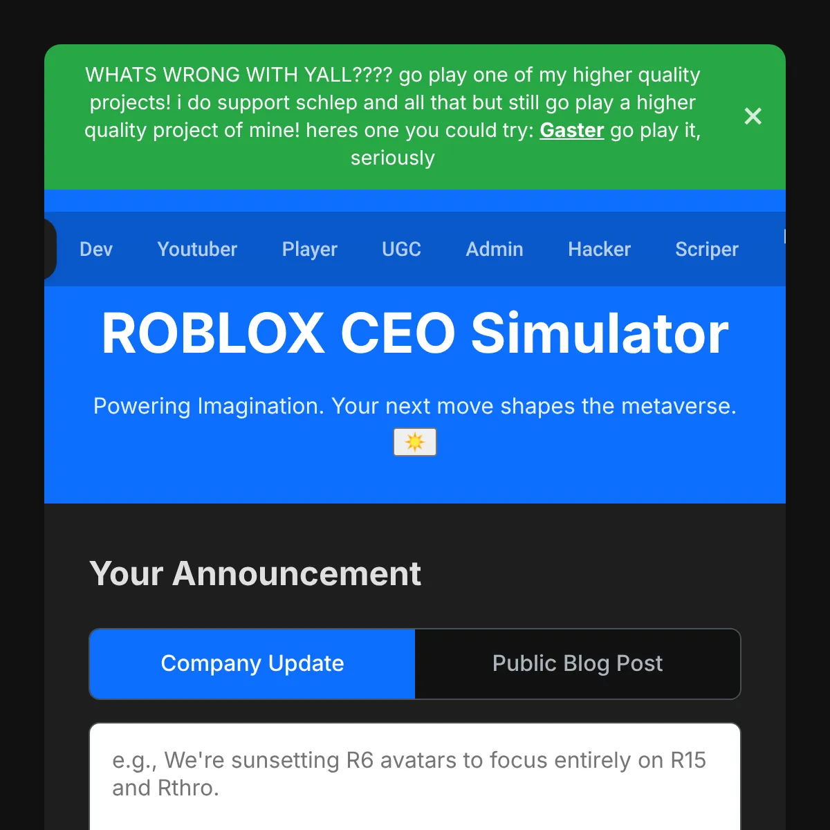 the project is loading