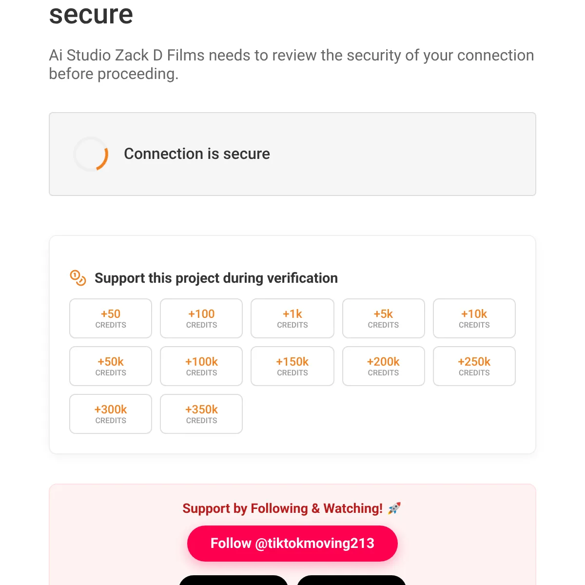 the project is loading