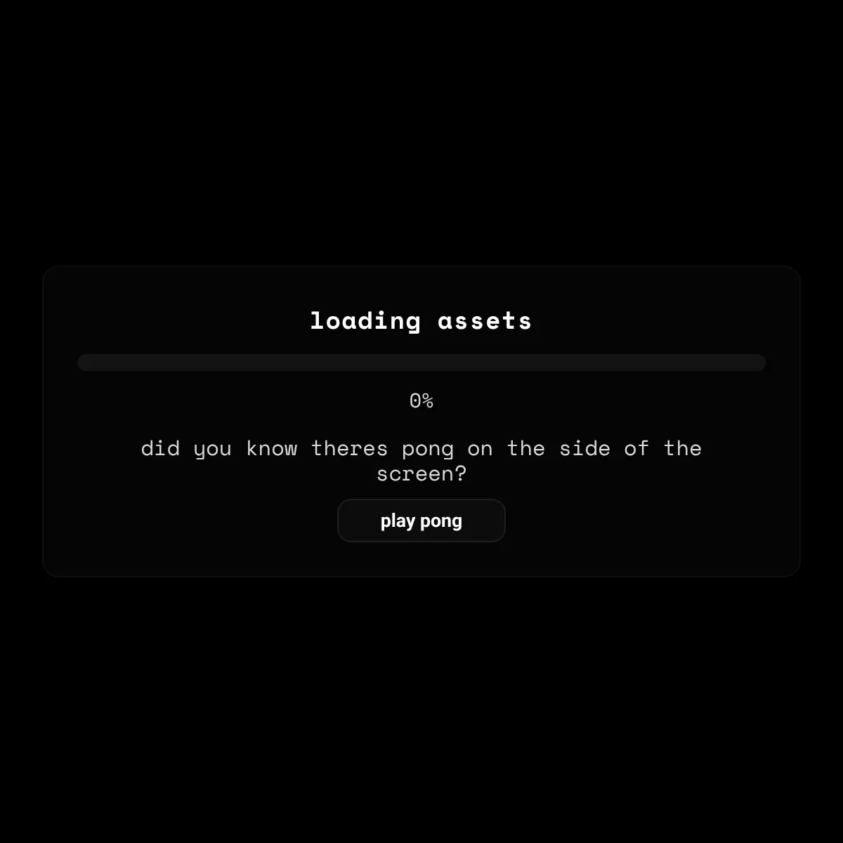 the project is loading