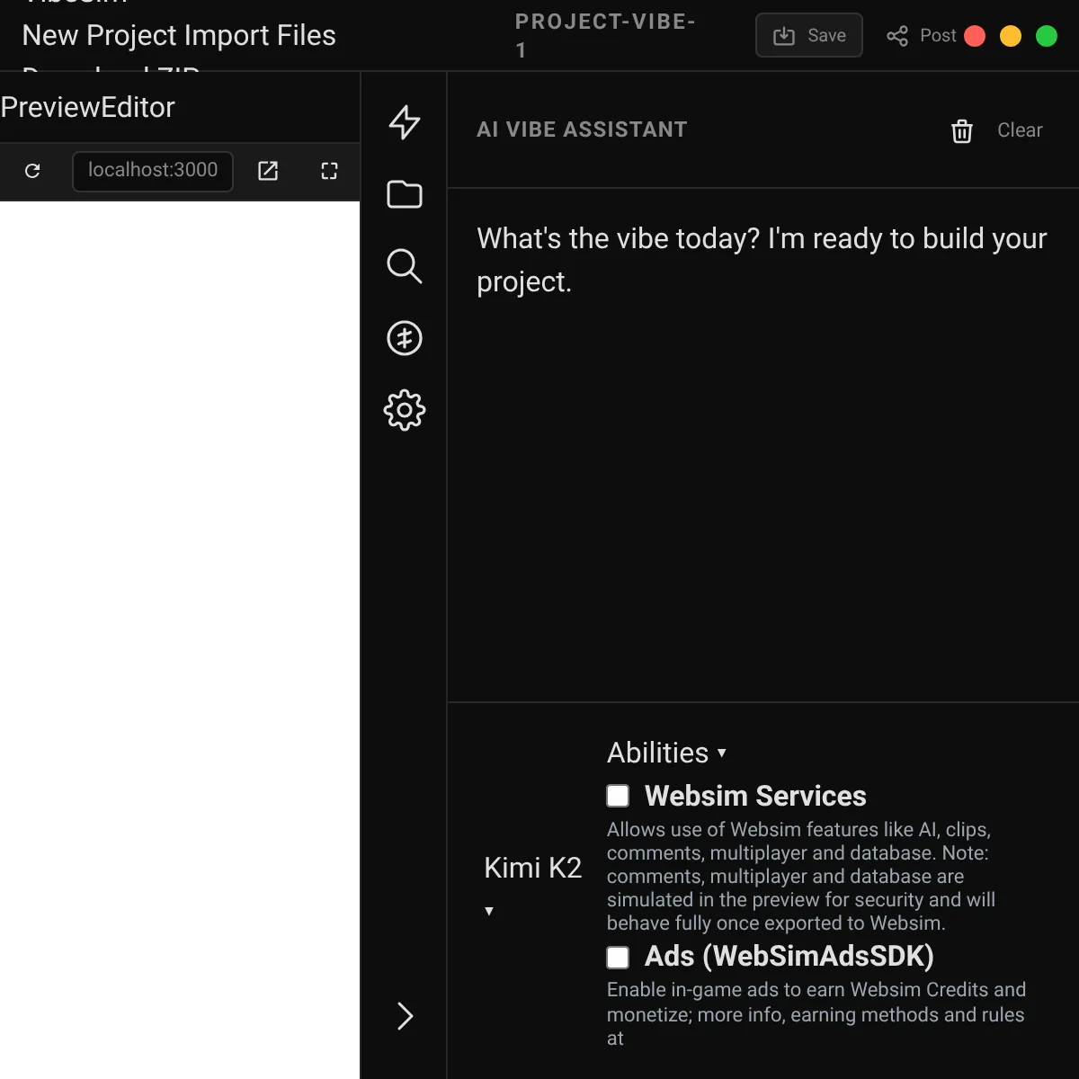 the project is loading