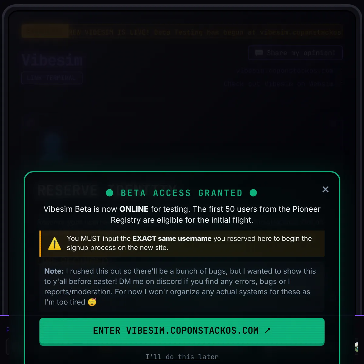 the project is loading