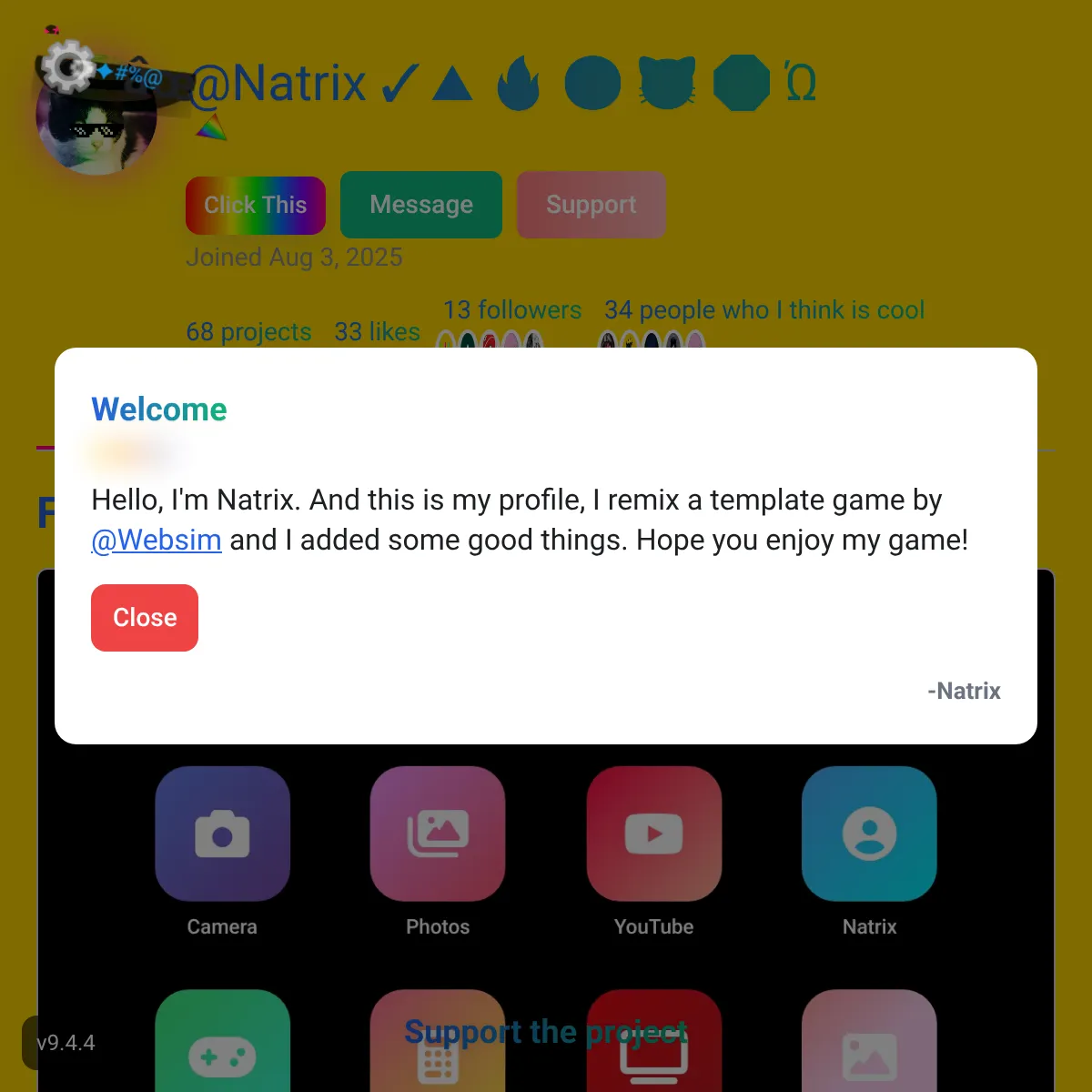 the project is loading