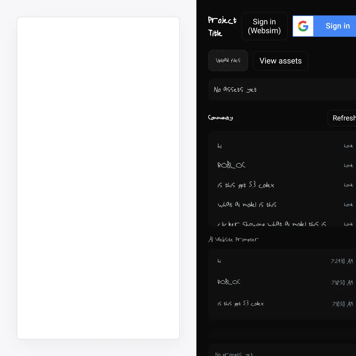 the project is loading