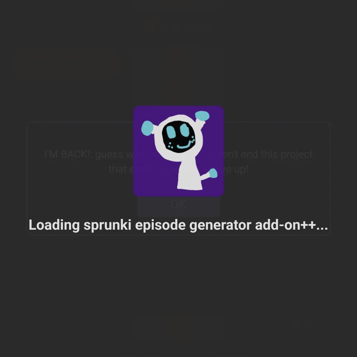 the project is loading