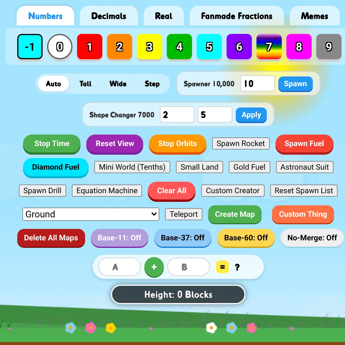 Numberblocks Playground but you Can Create Maps & things