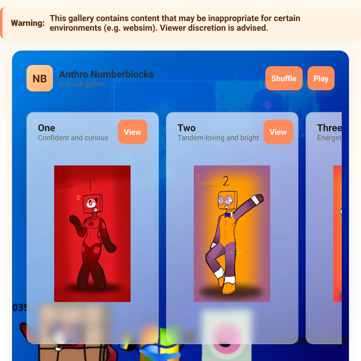 Anthro Numberblocks Gallery
