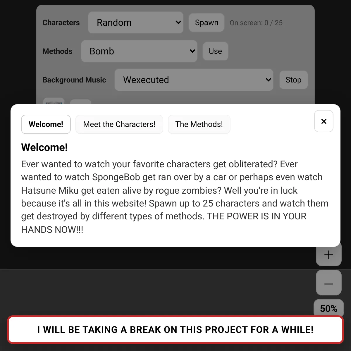the project is loading