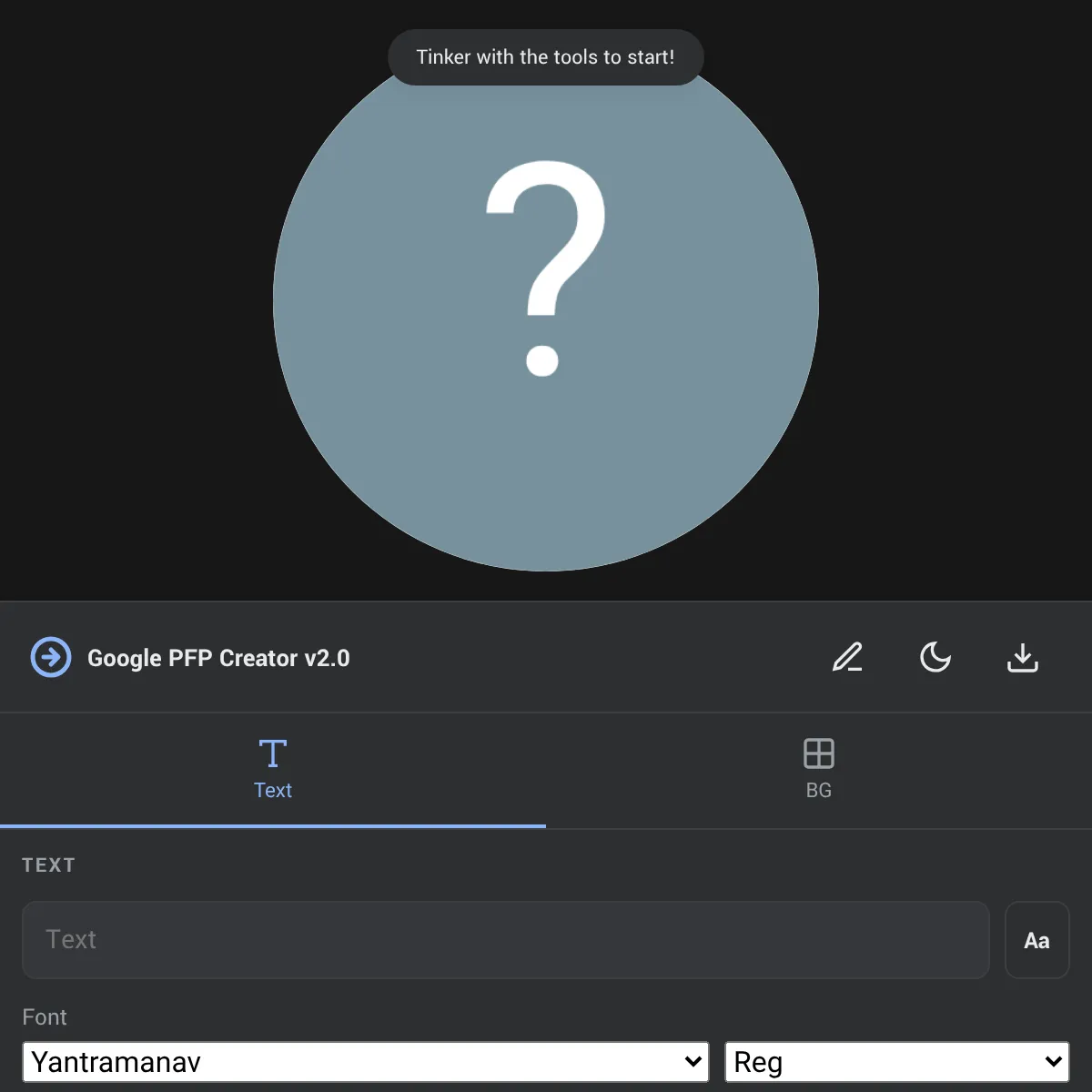Google PFP Creator (CUSTOM FONTS)