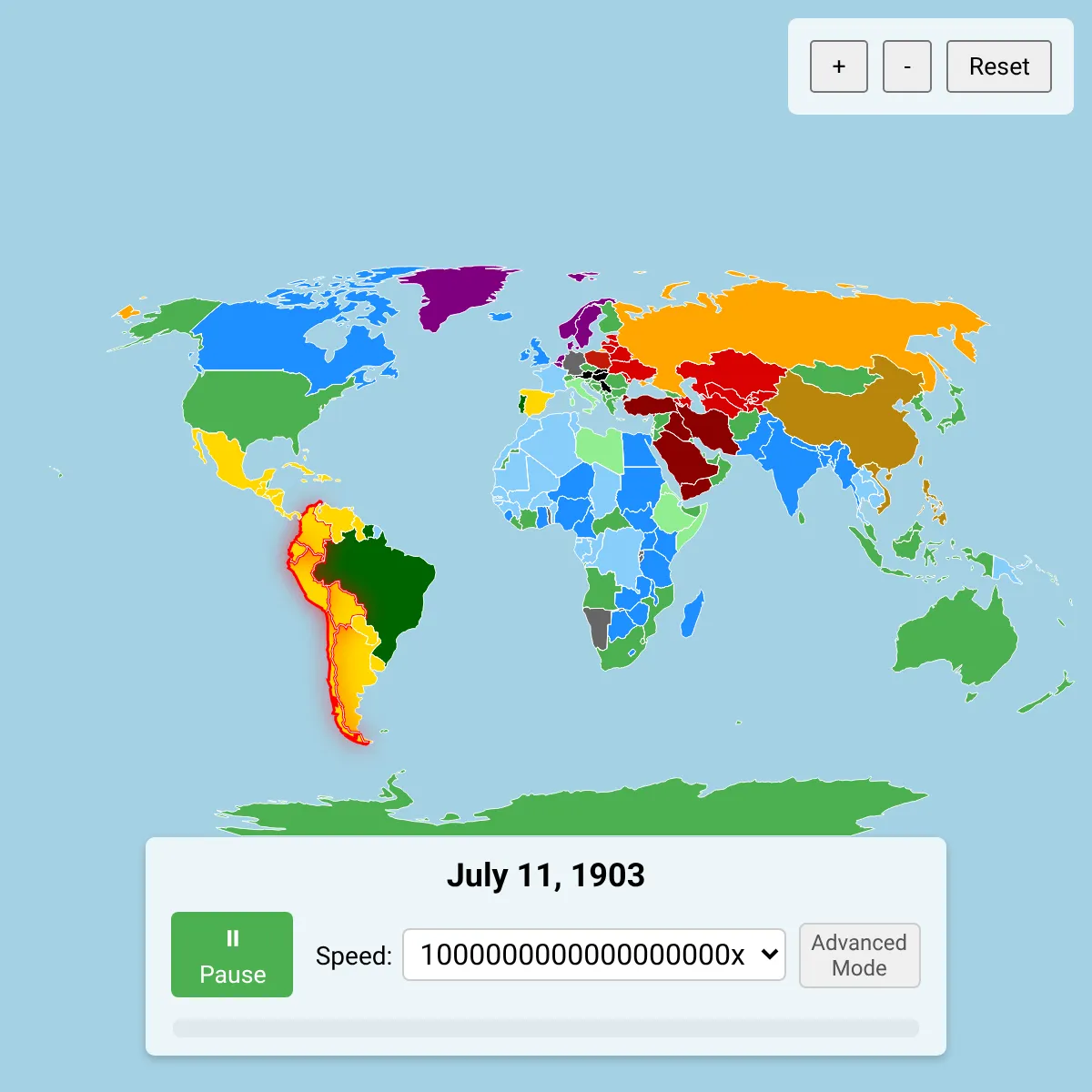 World Map - Historical Timeline