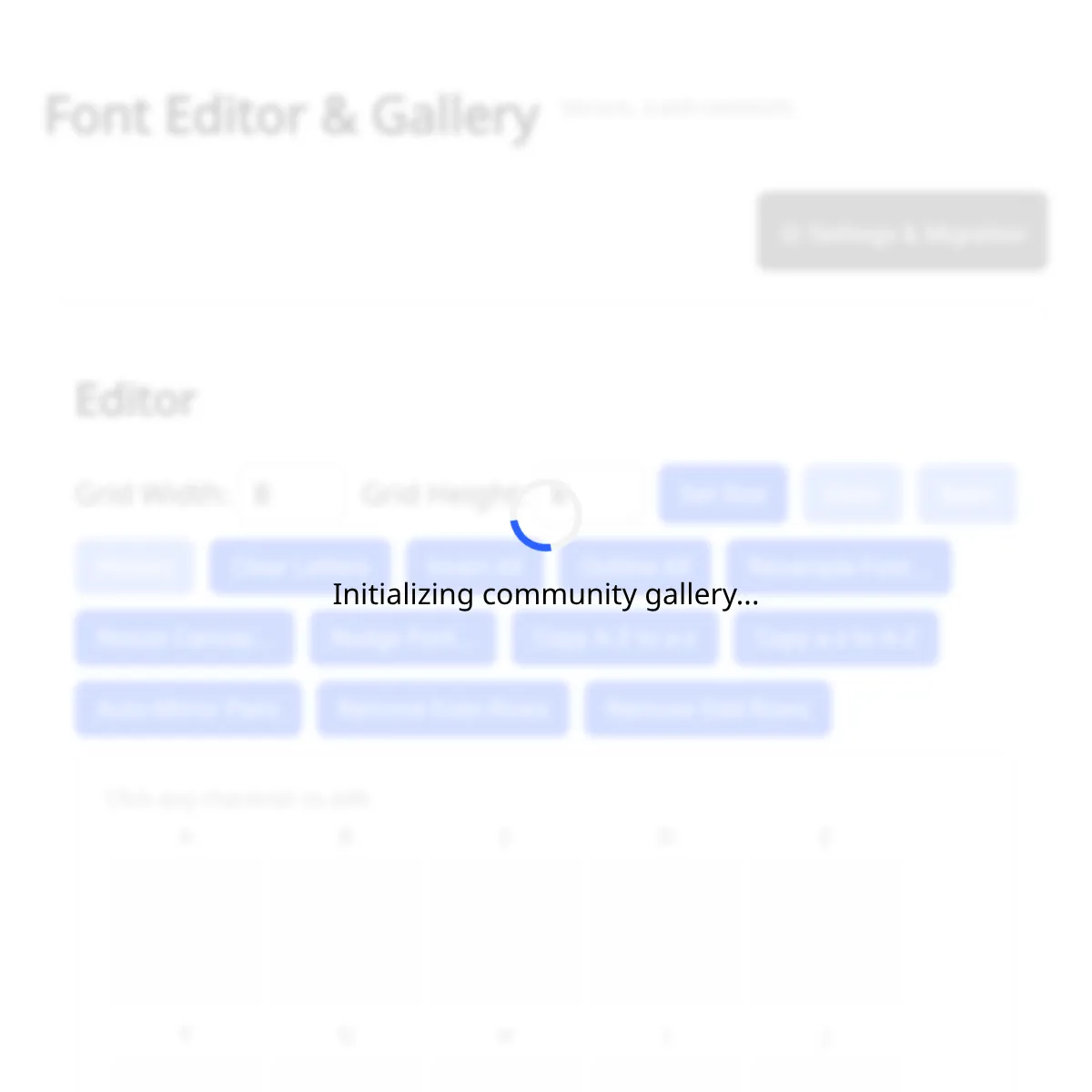 the project is loading