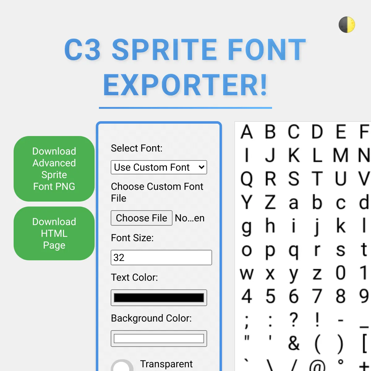 Sprite Font Generator for Construct 3