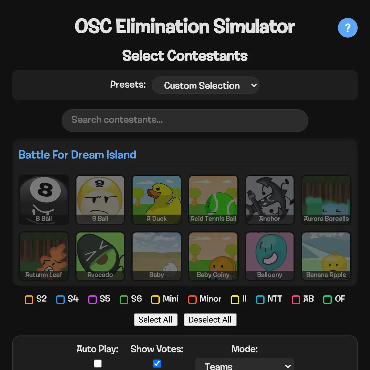OSC Elimination Simulator
