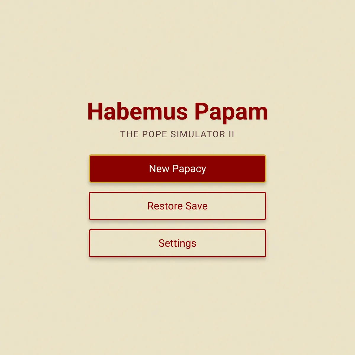 Habemus Papam - The Pope Simulator 2