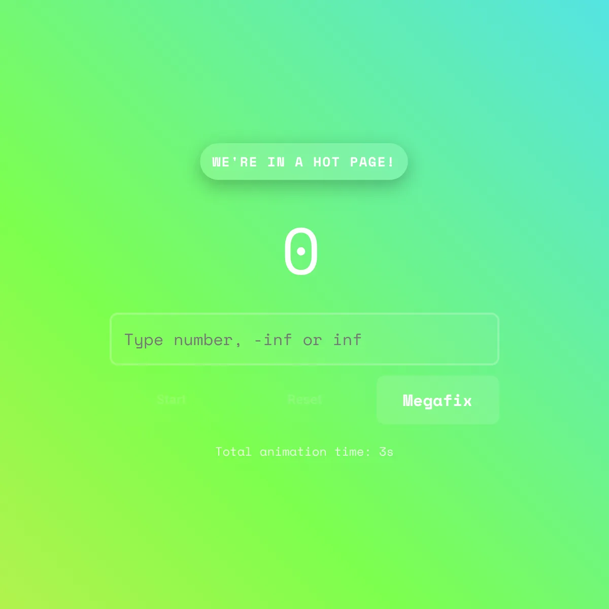 Number counter turbo mode