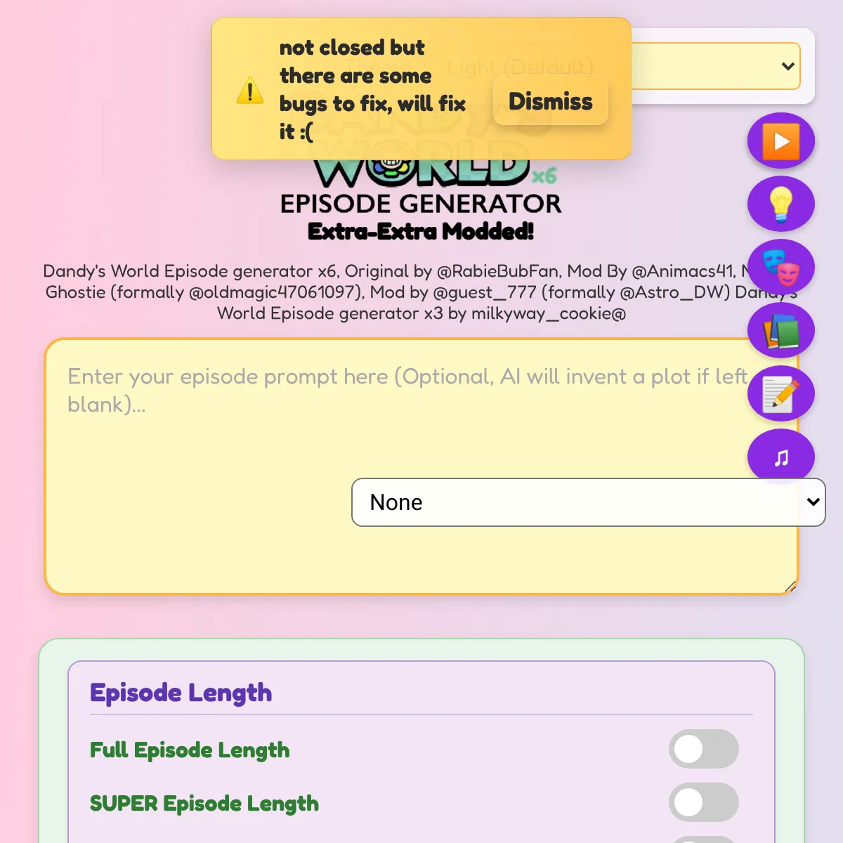 Dandy's World Episode Generator x6