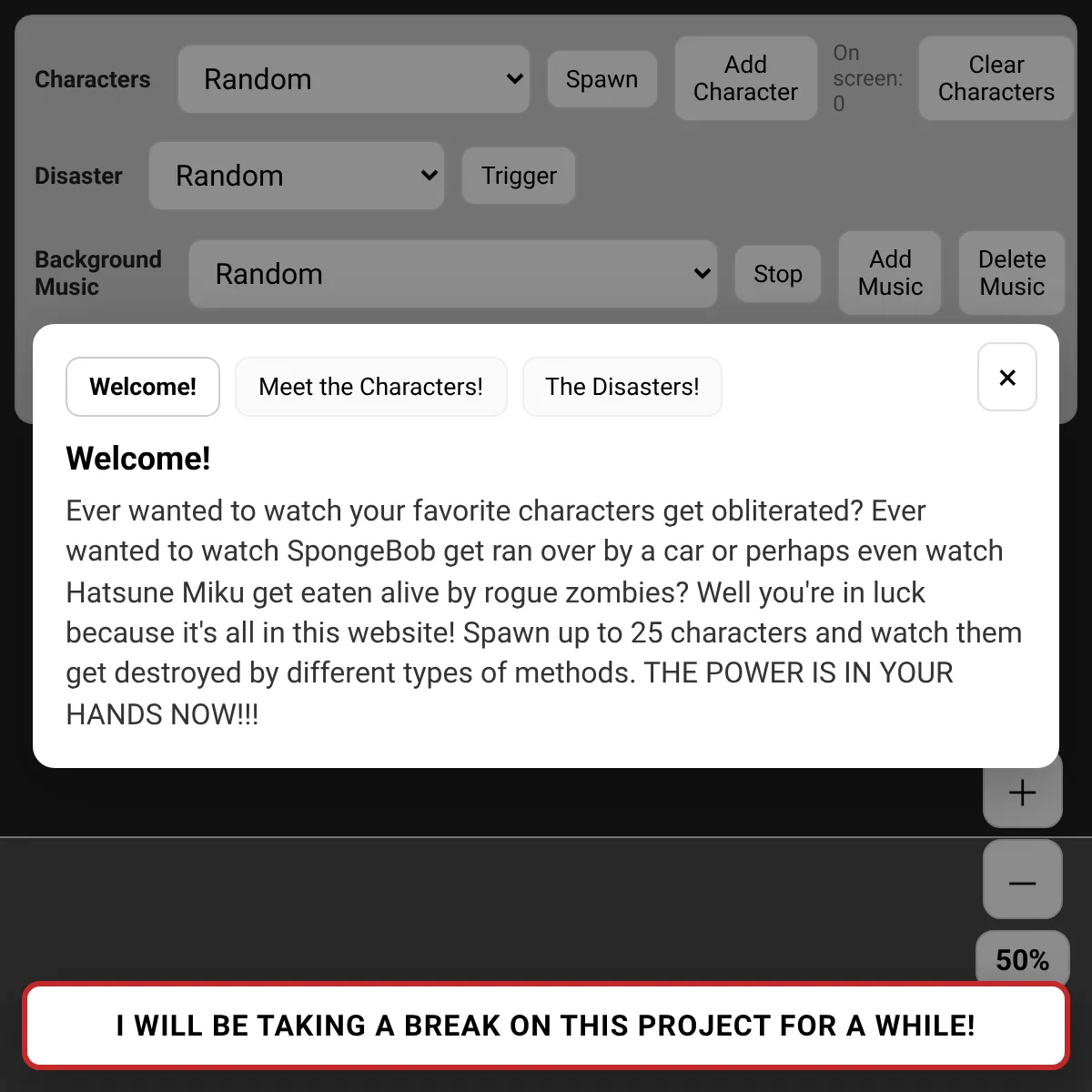 the project is loading