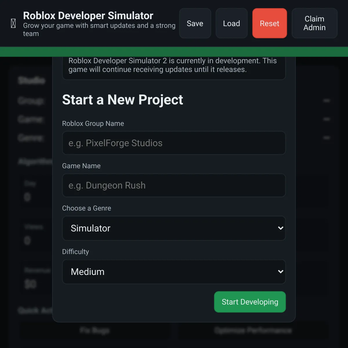 the project is loading