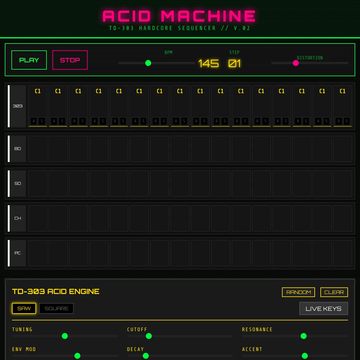 ACID MACHINE HARDCORE SEQUENCER