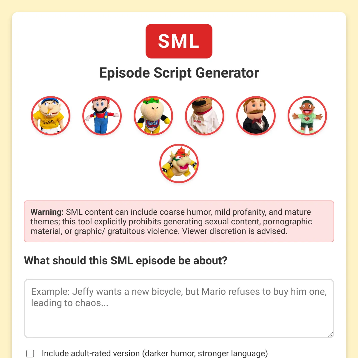 SML Episode Generator (Updated)