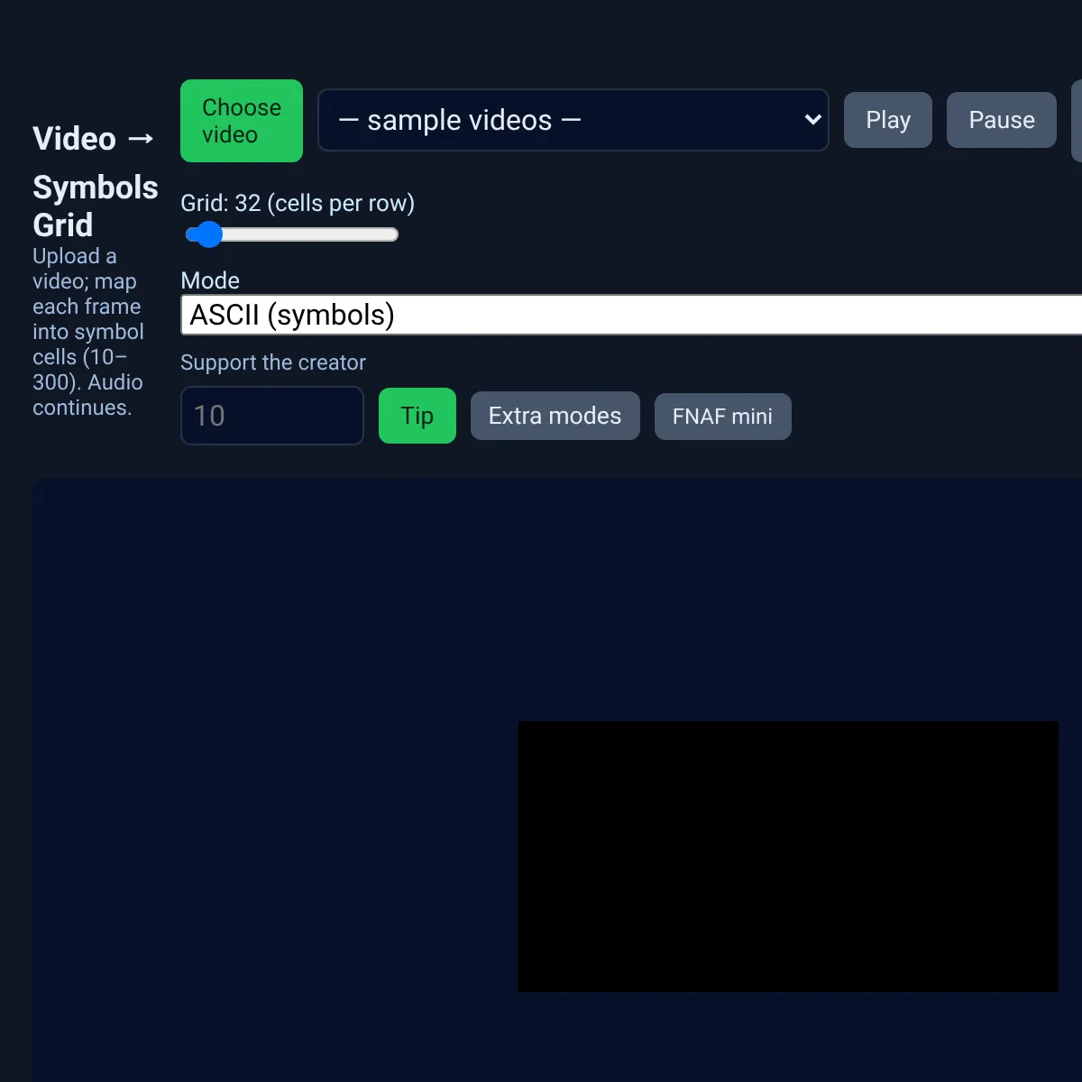 Video to symbols