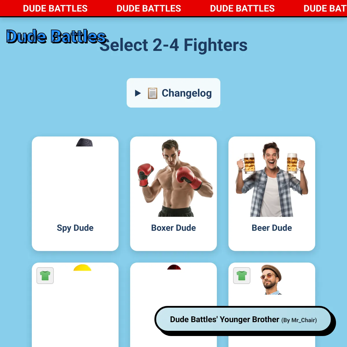 Dude Battles (ongoing art contest)