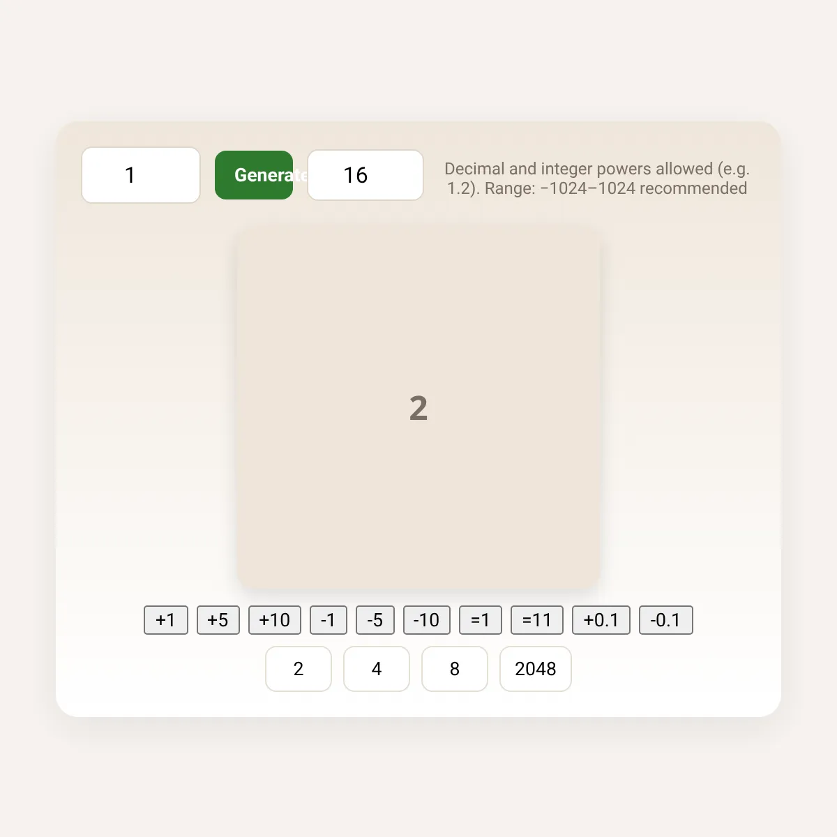 2048 Tile Generator