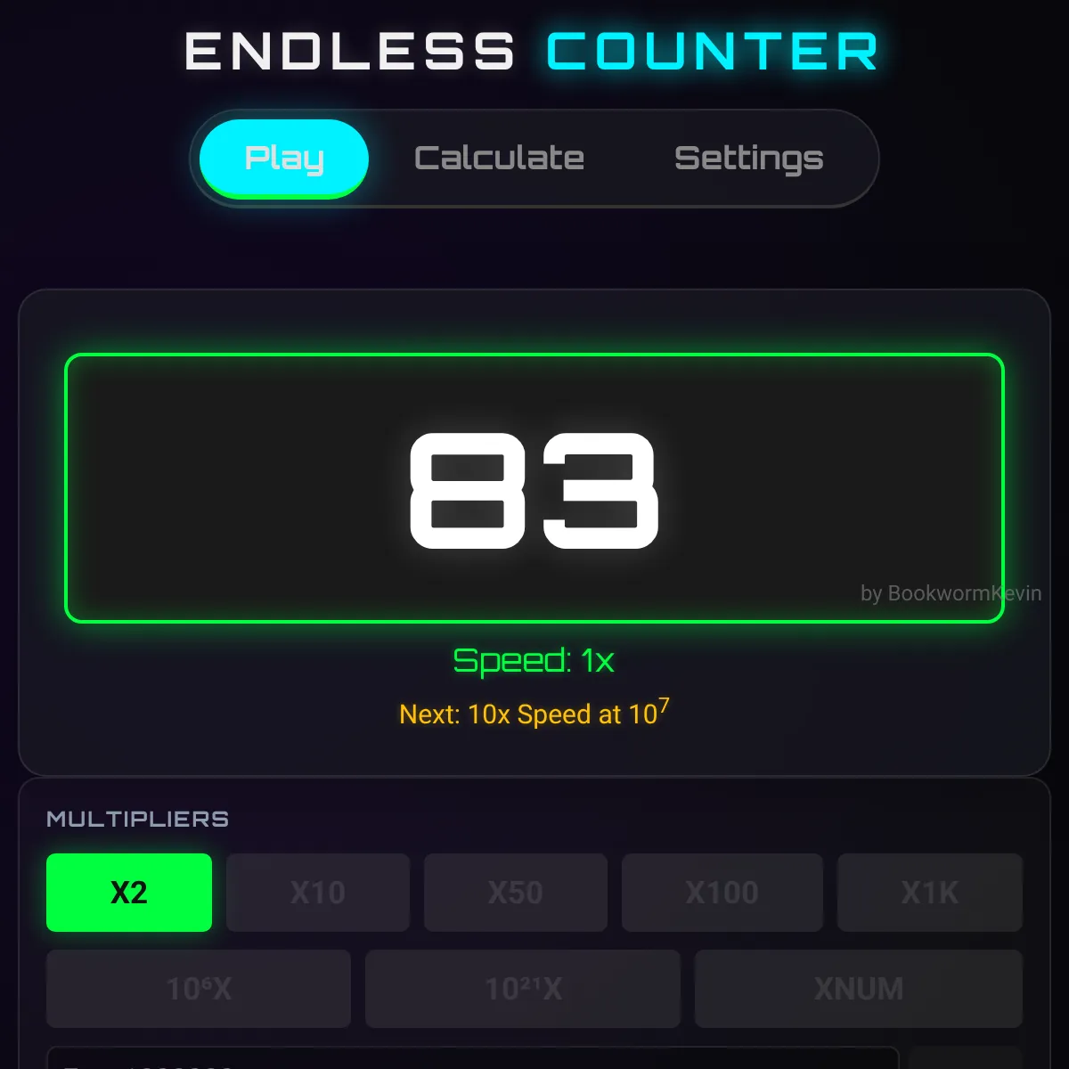Endless Number Counter Improved