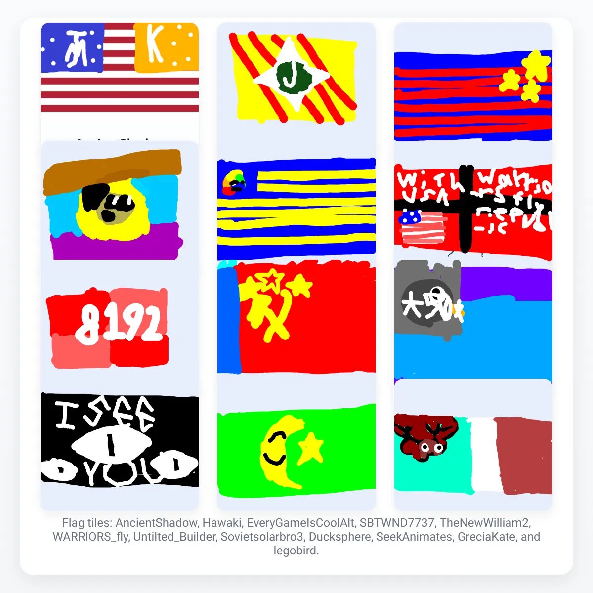 Websim users as FLAGS (I add you guys)