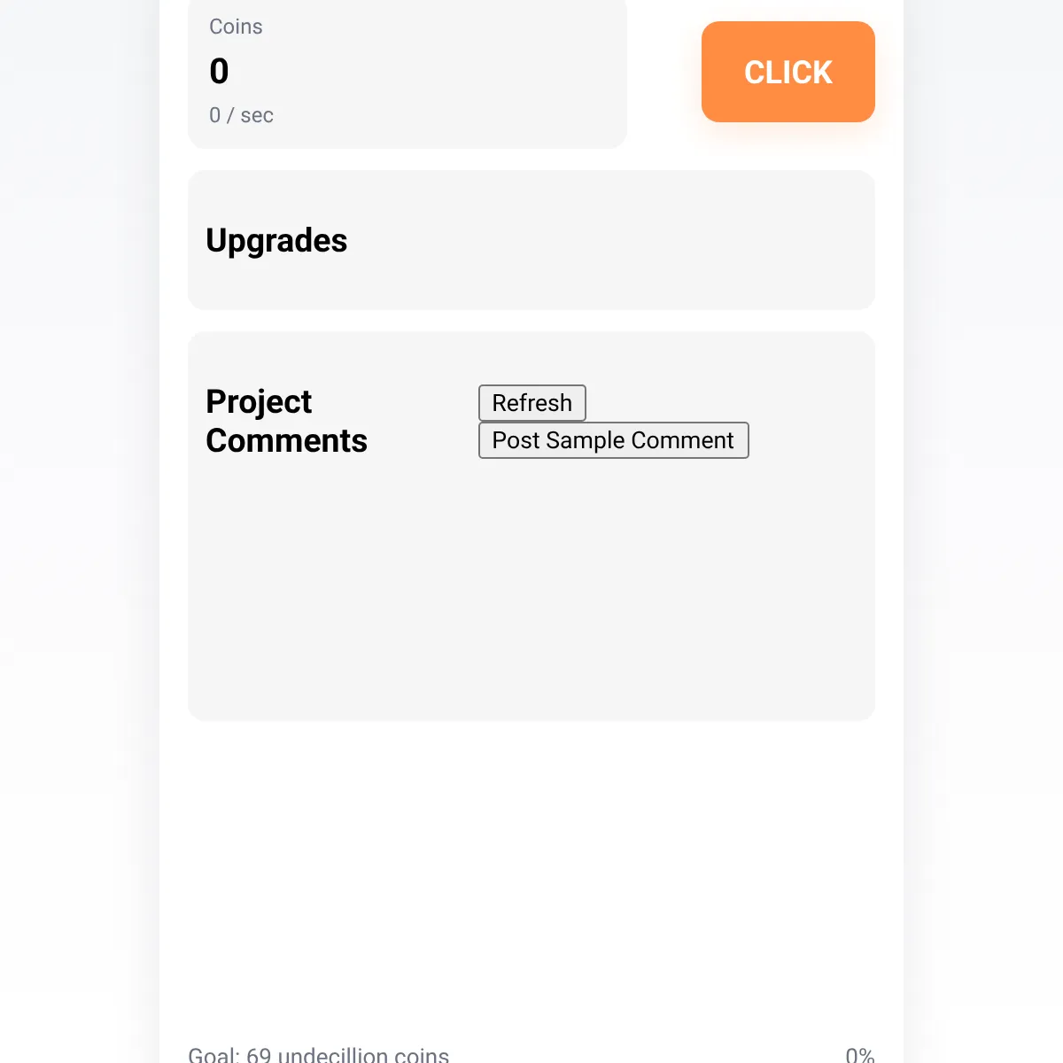 the project is loading