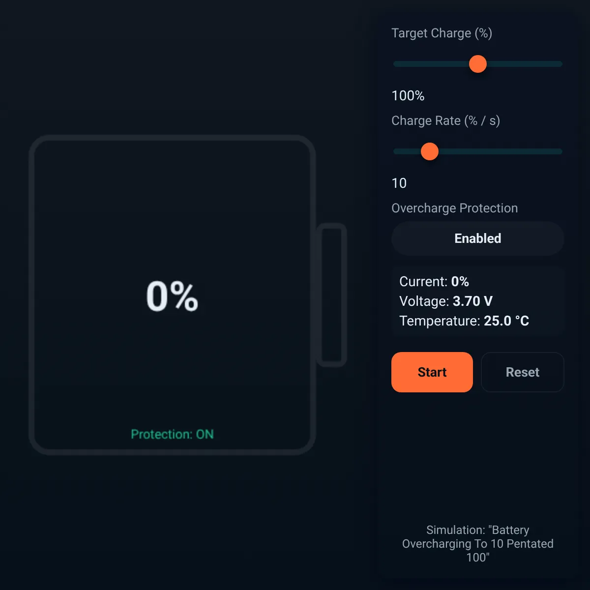 Battery Overcharge Simulator