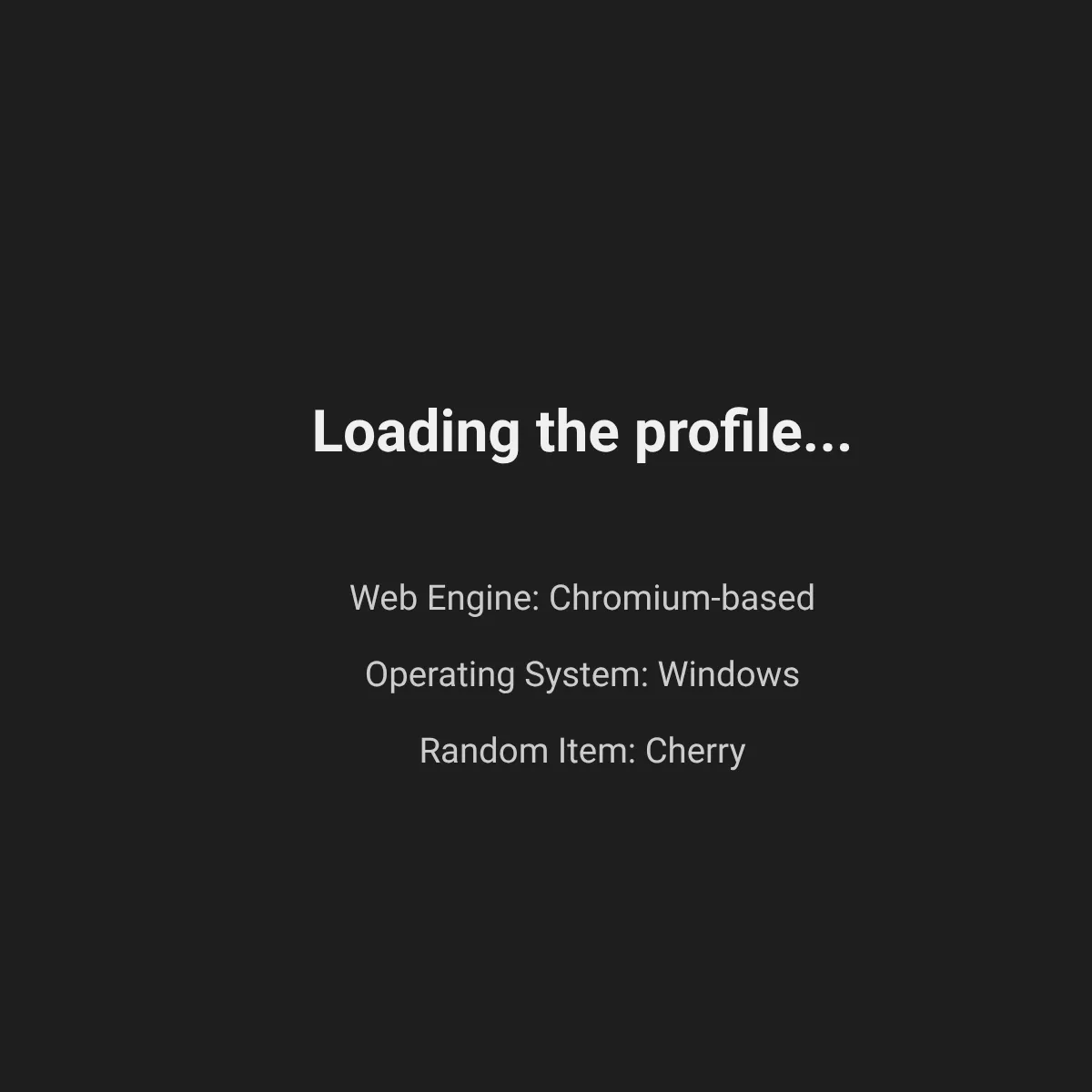 the project is loading