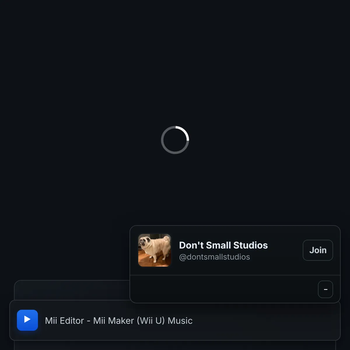 the project is loading