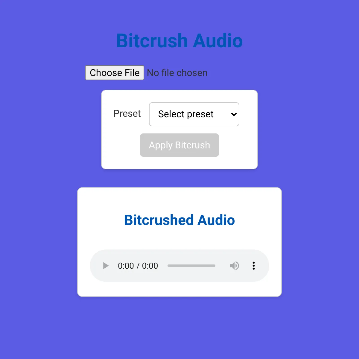 Bitcrush Audio (beta)