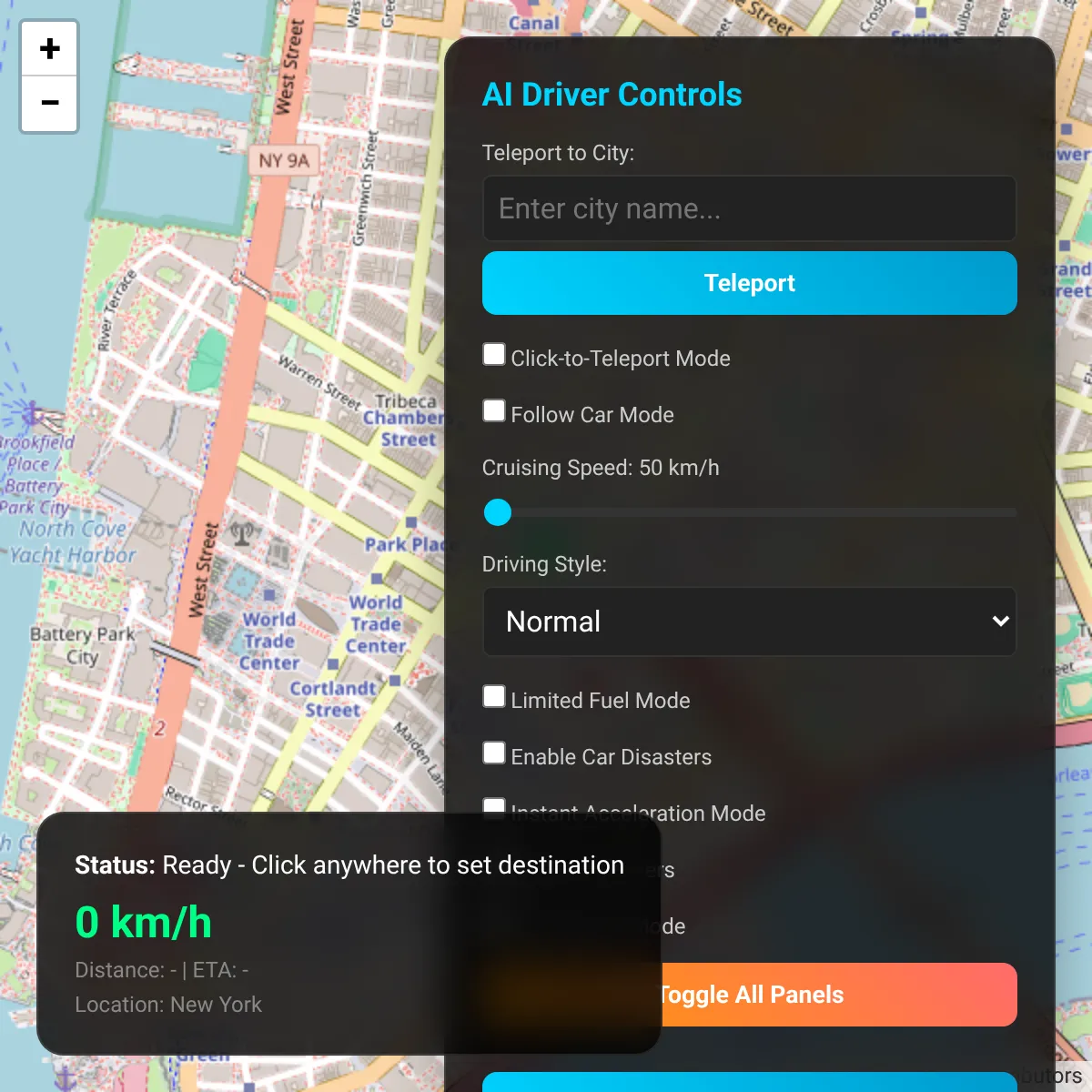 AI Driver - Open Street Map Navigation